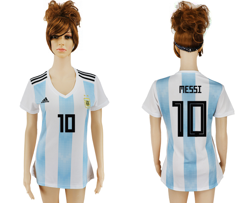 Maillot de femmes par cher Argentina #10 MESSI  2018 FIFA World